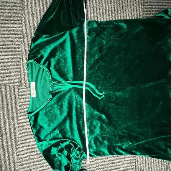 Oscar de la Renta Green Velvet Top Woman’s Large - Picture 5 of 7